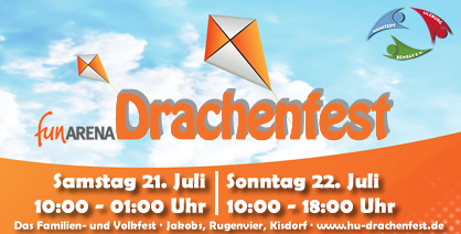5. funARENA-Drachenfest mit Open-Air-Schlagerparty, Jobbörse und Car-Treff 5. funARENA-Drachenfest mit Open-Air-Schlagerparty, Jobbörse und Car-Treff